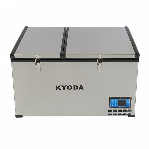 Фото автохолодильник kyoda bcds100, двухкамерный, объем 100 л, вес 32 кг