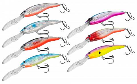 Фото воблер kyoda marqiz minnow-90f, длина 9,0 см, вес 14,0 гр, цвет p2321, заглубление 5,0-7,0 м